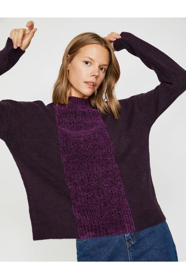 Koton Koton Sweater - Purple - Relaxed fit