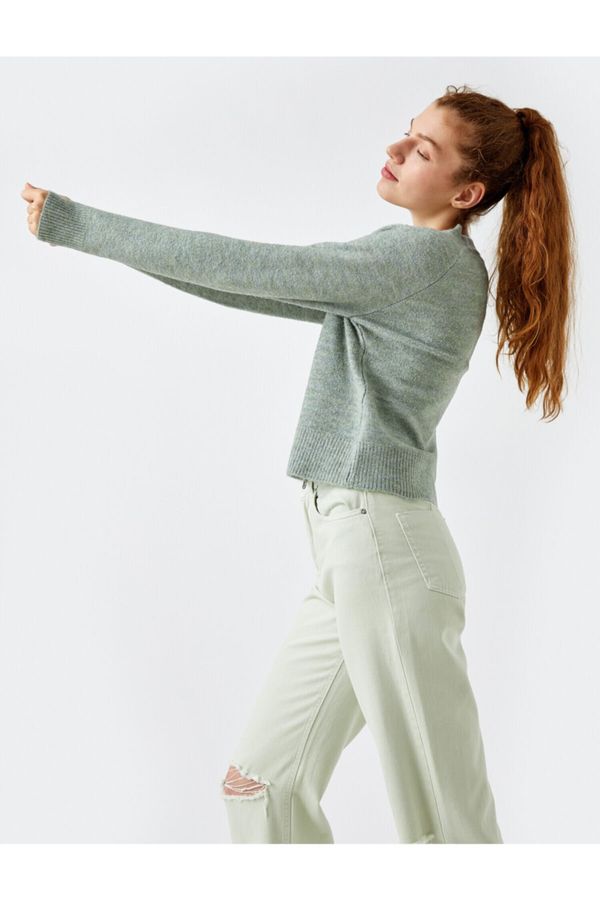 Koton Koton Sweater - Turquoise - Regular fit