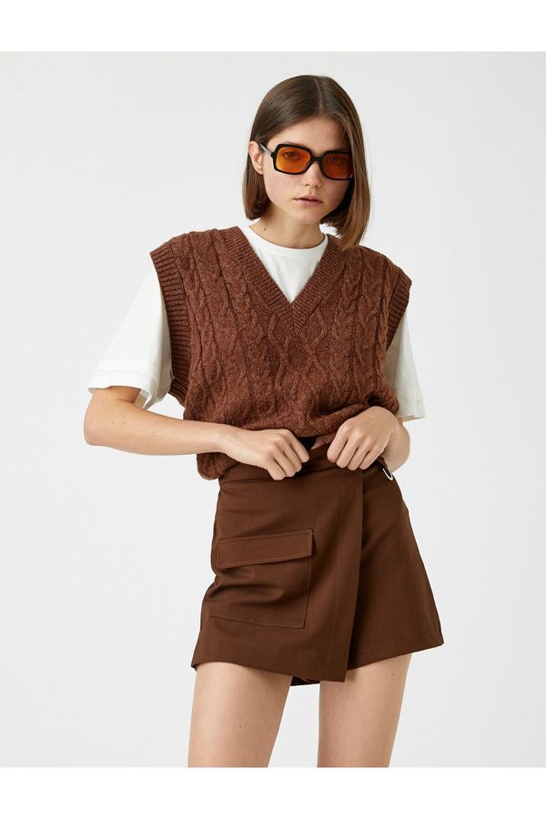 Koton Koton Sweater Vest - Brown - Regular fit