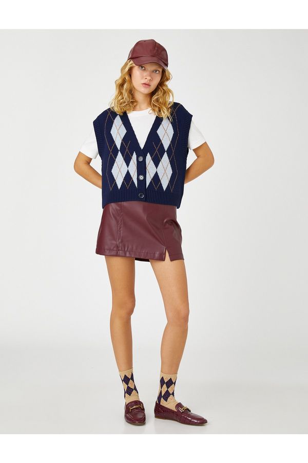 Koton Koton Sweater Vest - Navy blue - Relaxed