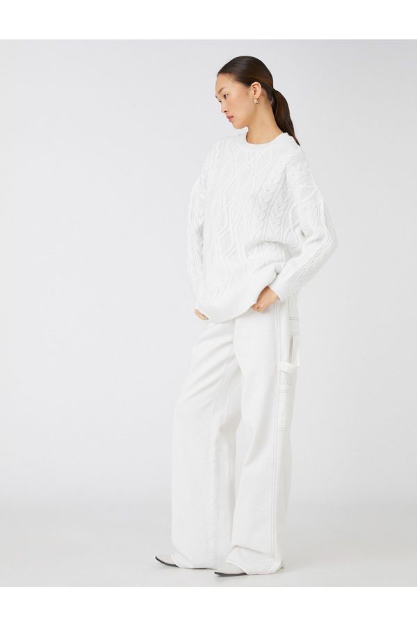 Koton Koton Sweater - White - Regular fit