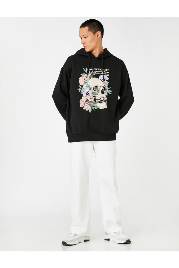 Koton Koton Sweatshirt - Black - Oversize