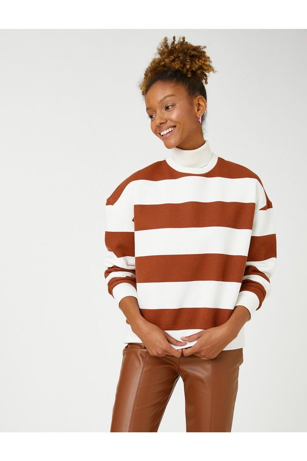 Koton Koton Sweatshirt - Brown - Regular fit