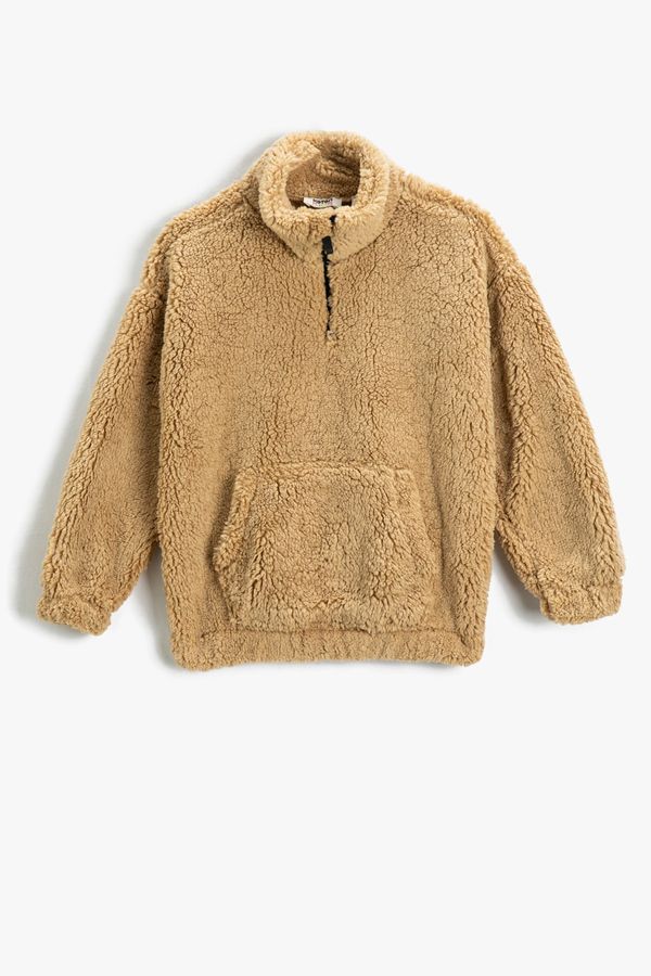 Koton Koton Sweatshirt - Brown - Regular fit