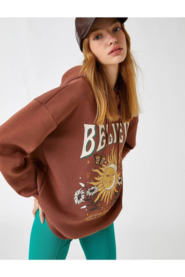 Koton Koton Sweatshirt - Brown - Relaxed fit