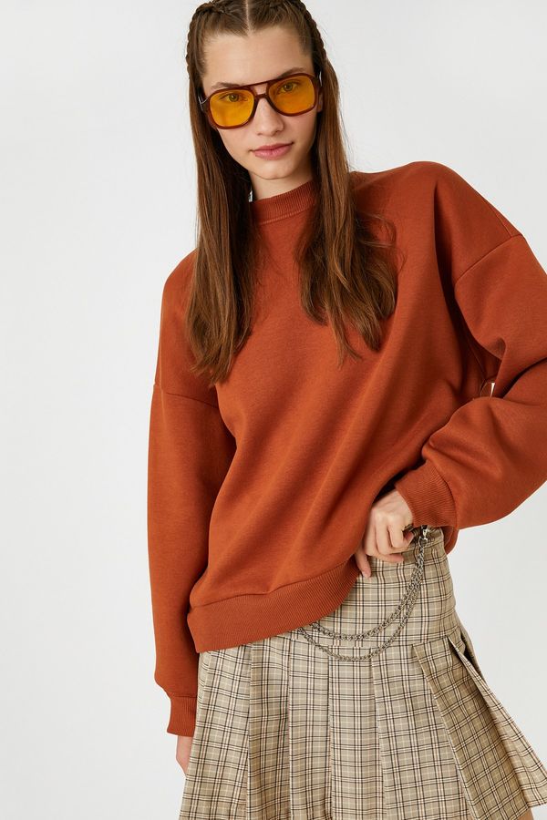 Koton Koton Sweatshirt - Brown - Relaxed fit