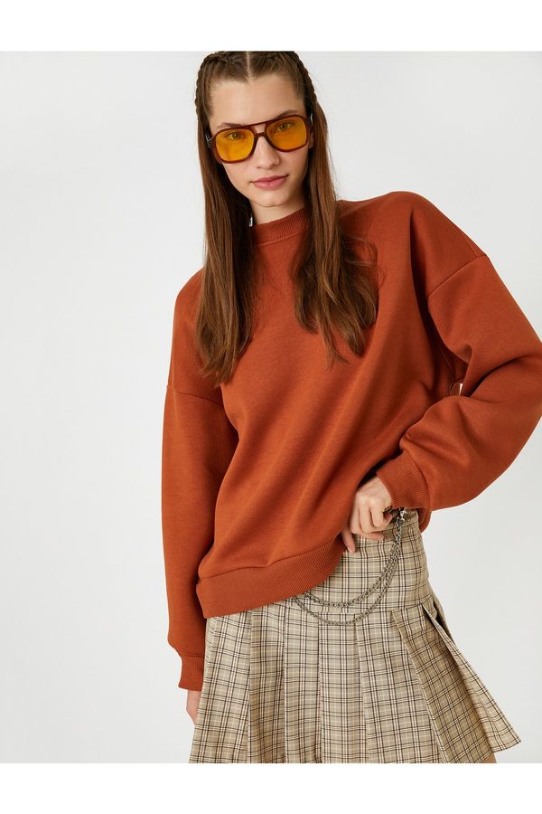 Koton Koton Sweatshirt - Orange - Oversize