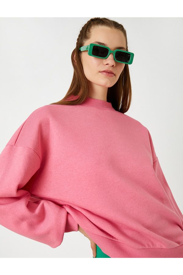 Koton Koton Sweatshirt - Pink - Oversize