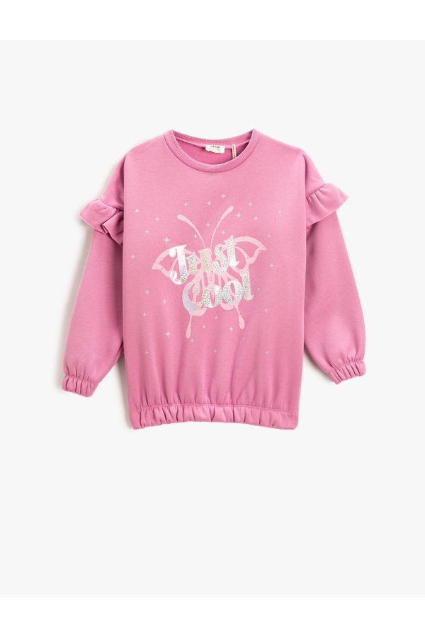 Koton Koton Sweatshirt - Pink - Oversize