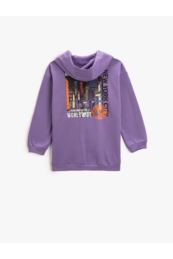 Koton Koton Sweatshirt - Purple - Oversize