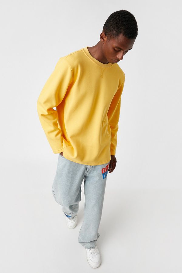 Koton Koton Sweatshirt - Yellow - Regular