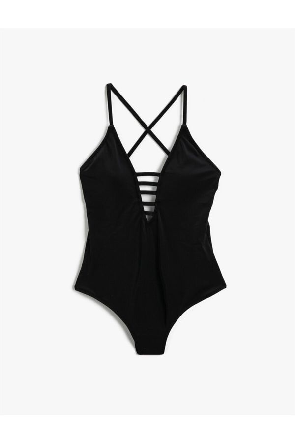 Koton Koton Swimsuit - Black - Plain