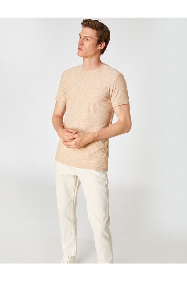 Koton Koton T-Shirt - Beige - Fitted