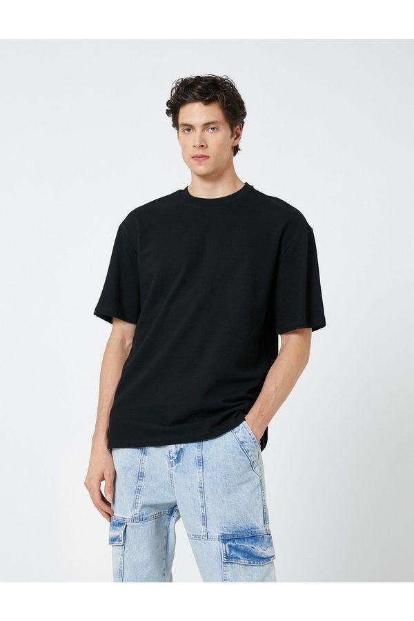 Koton Koton T-Shirt - Black - Oversize