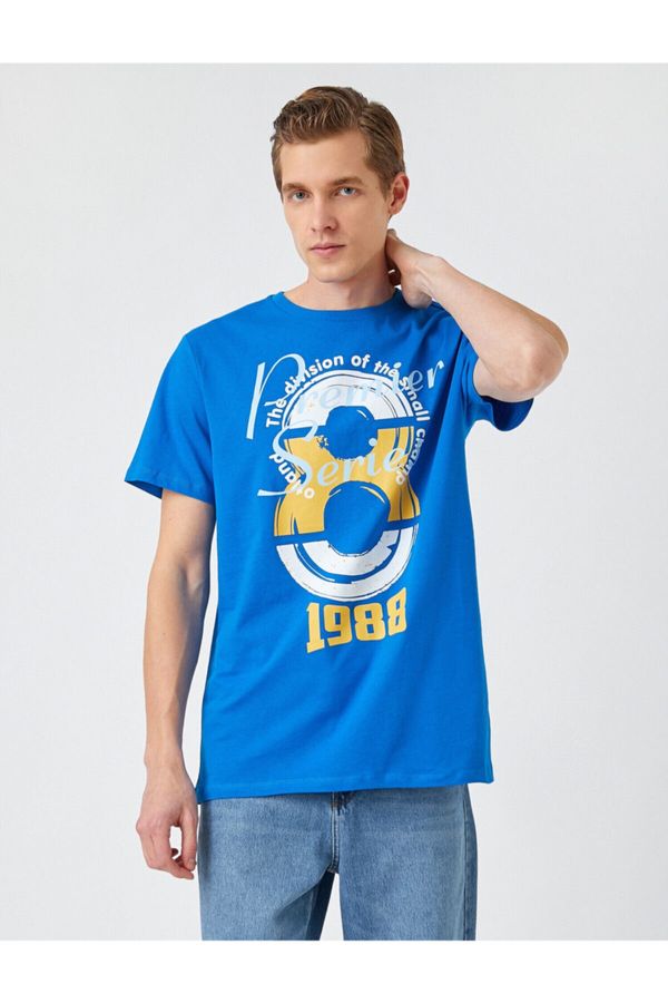 Koton Koton T-Shirt - Blue - Fitted