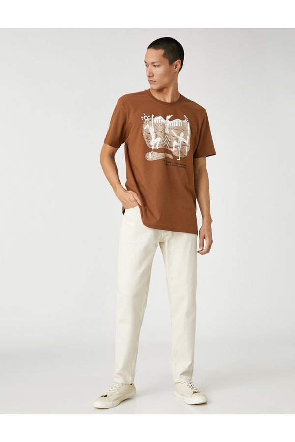 Koton Koton T-Shirt - Brown - Regular fit