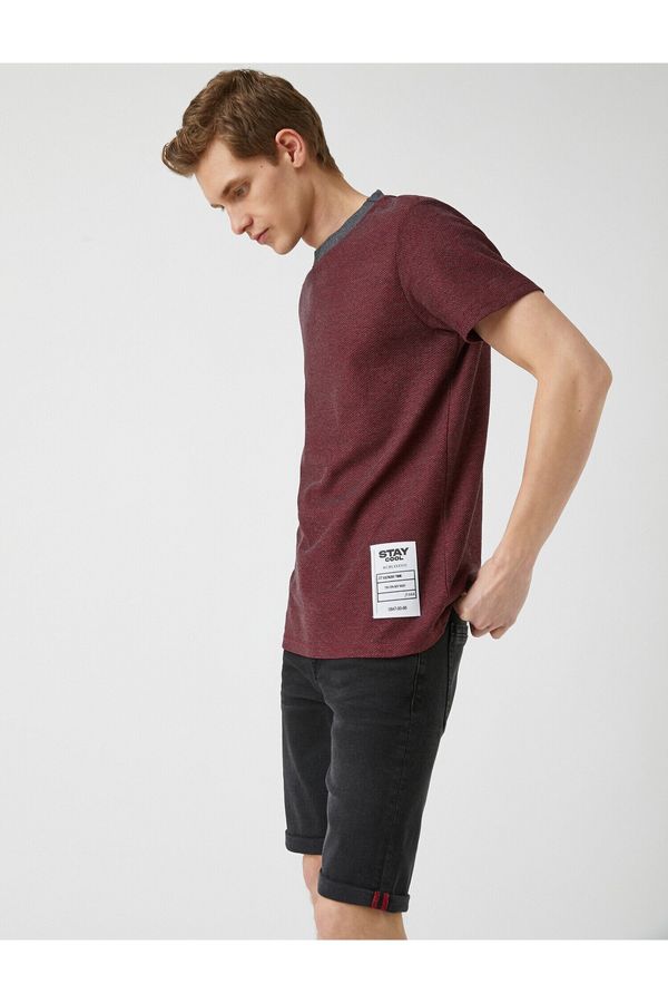 Koton Koton T-Shirt - Burgundy - Regular fit