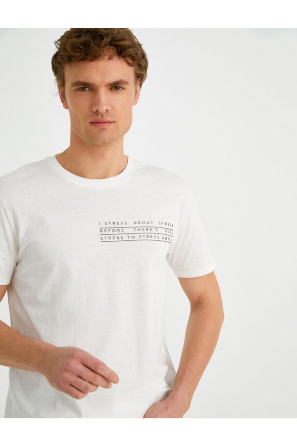 Koton Koton T-Shirt - Ecru - Slim fit