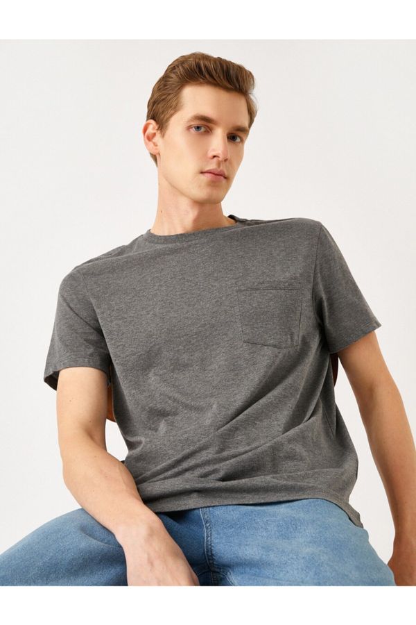 Koton Koton T-Shirt - Gray - Fitted