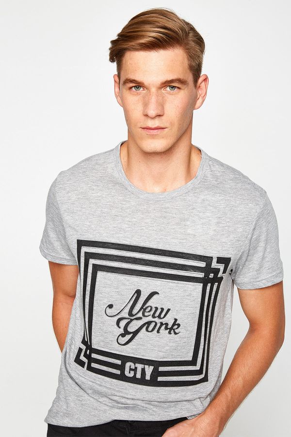 Koton Koton T-Shirt - Gray - Regular fit