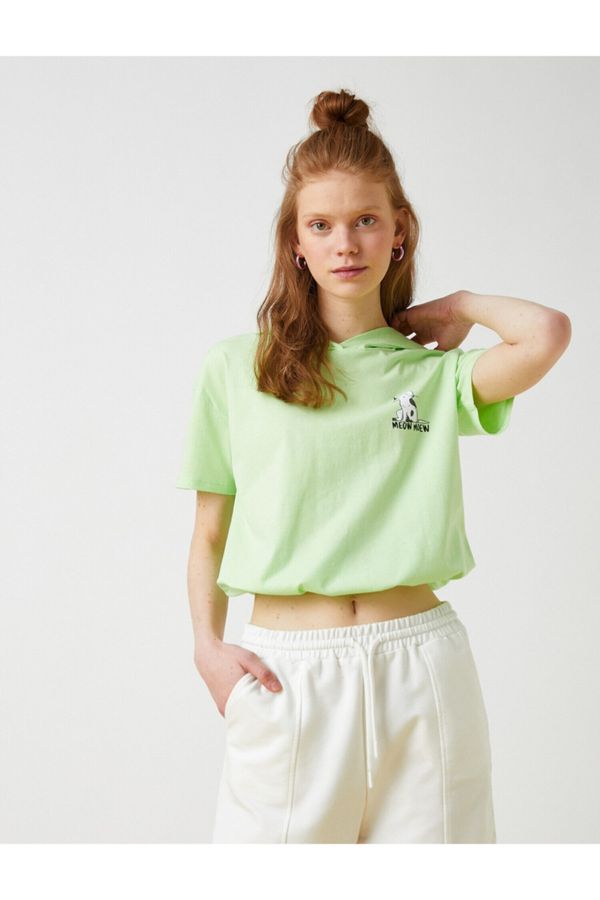 Koton Koton T-Shirt - Green - Fitted