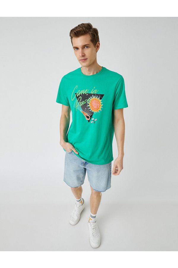 Koton Koton T-Shirt - Green - Fitted