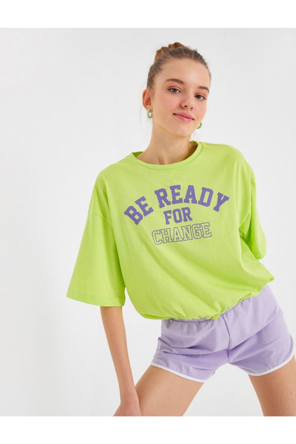 Koton Koton T-Shirt - Green - Oversize