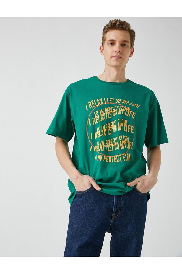 Koton Koton T-Shirt - Green - Oversize