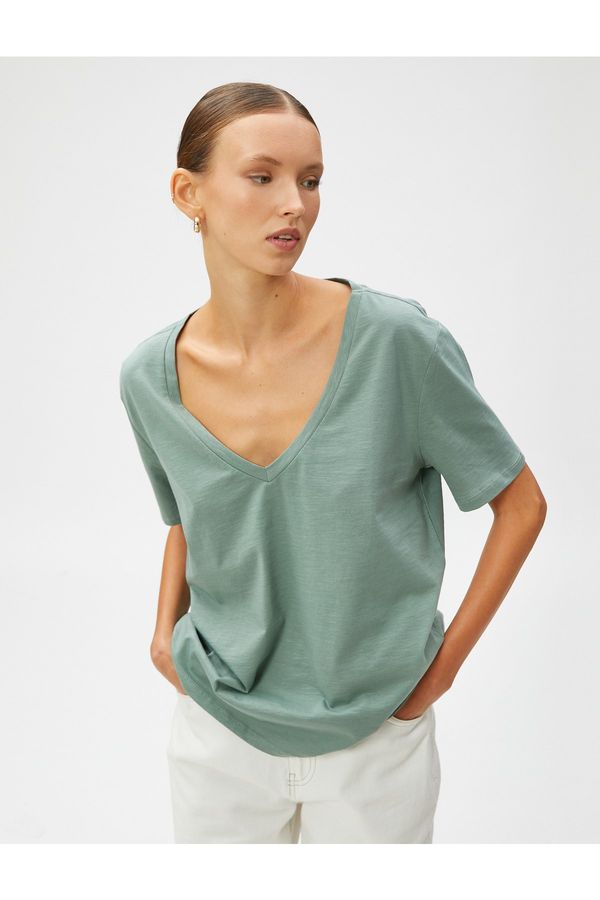 Koton Koton T-Shirt - Green - Relaxed fit