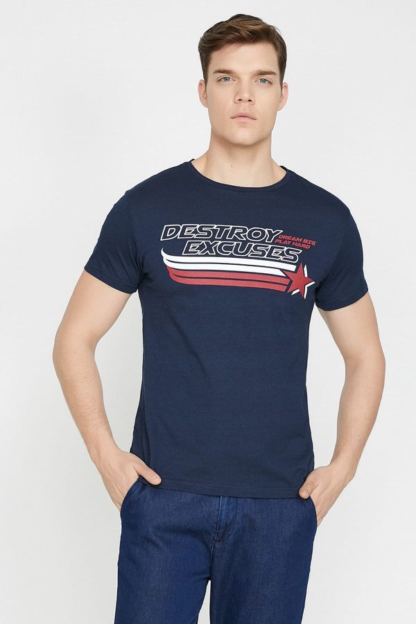 Koton Koton T-Shirt - Navy blue - Regular fit