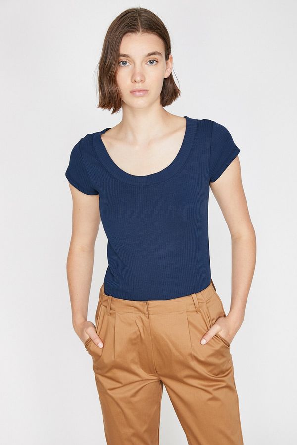 Koton Koton T-Shirt - Navy blue - Slim fit