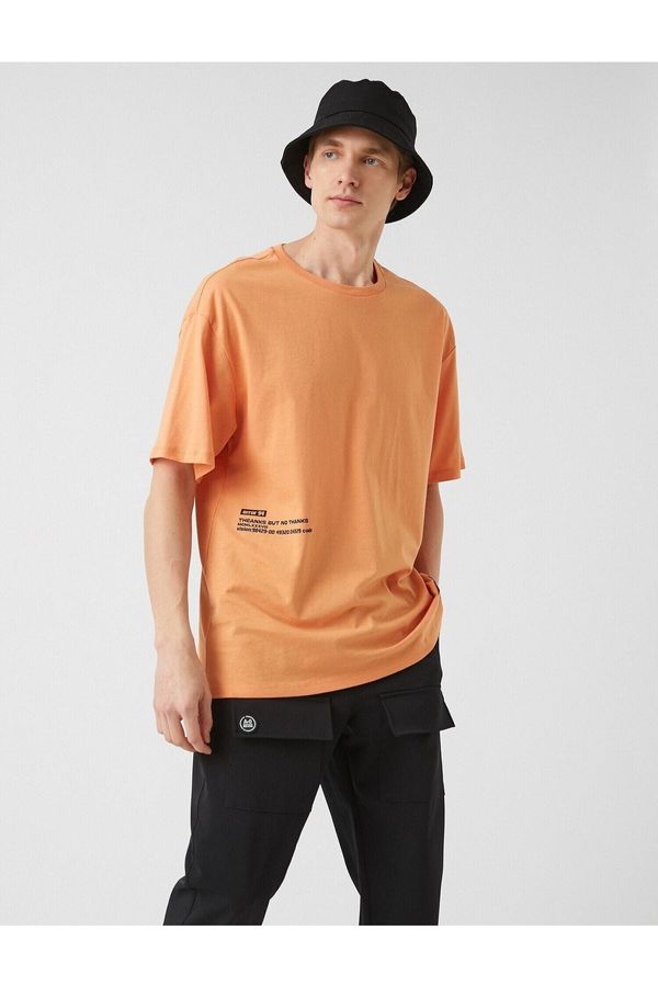 Koton Koton T-Shirt - Orange - Oversize