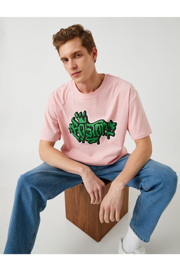 Koton Koton T-Shirt - Pink - Oversize