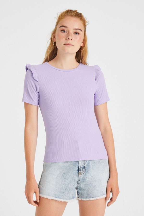 Koton Koton T-Shirt - Purple - Regular