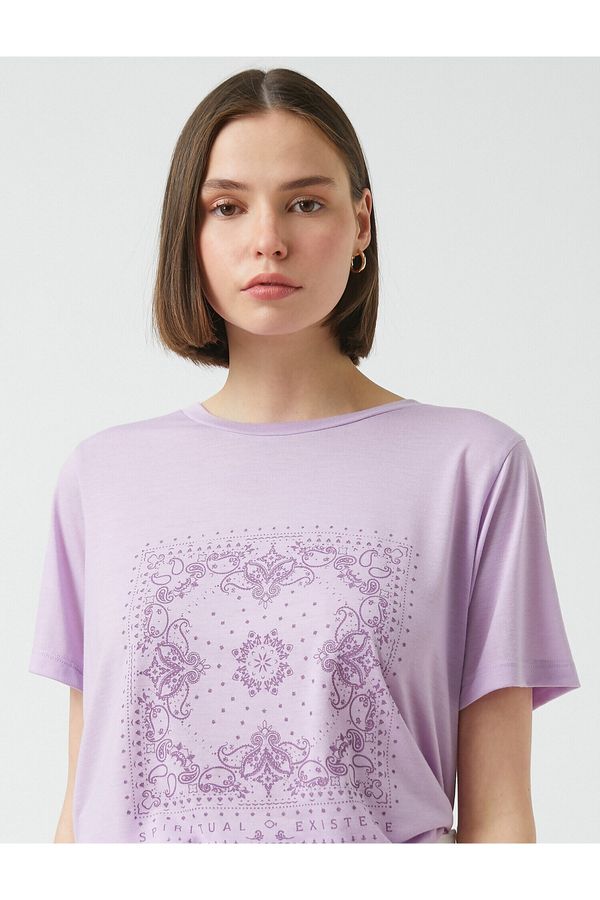 Koton Koton T-Shirt - Purple - Regular fit