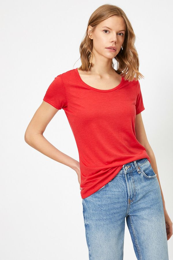 Koton Koton T-Shirt - Red - Fitted