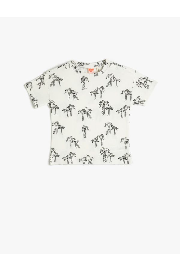 Koton Koton T-Shirt Short Sleeve Crew Neck Printed Cotton