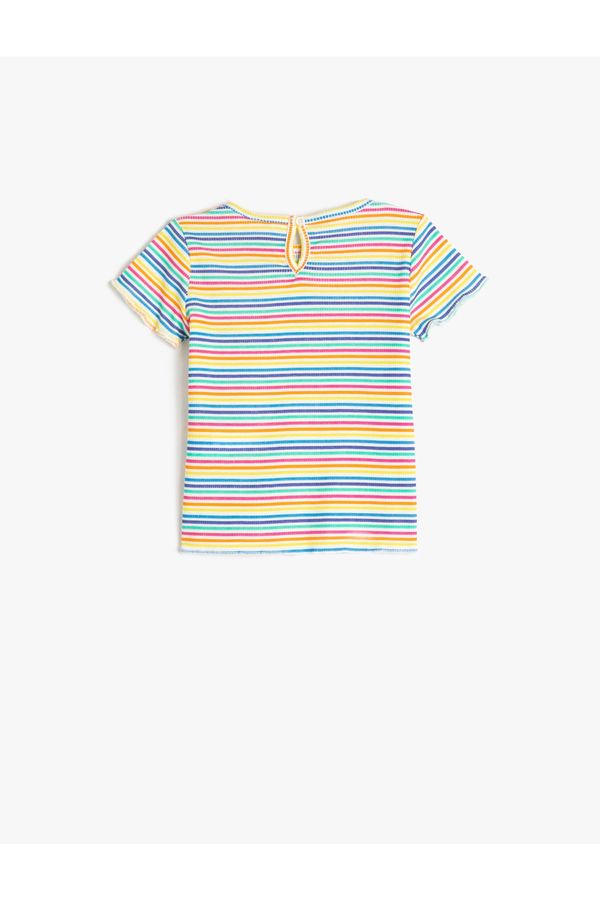 Koton Koton T-Shirt Short Sleeve Round Neck Ribbed