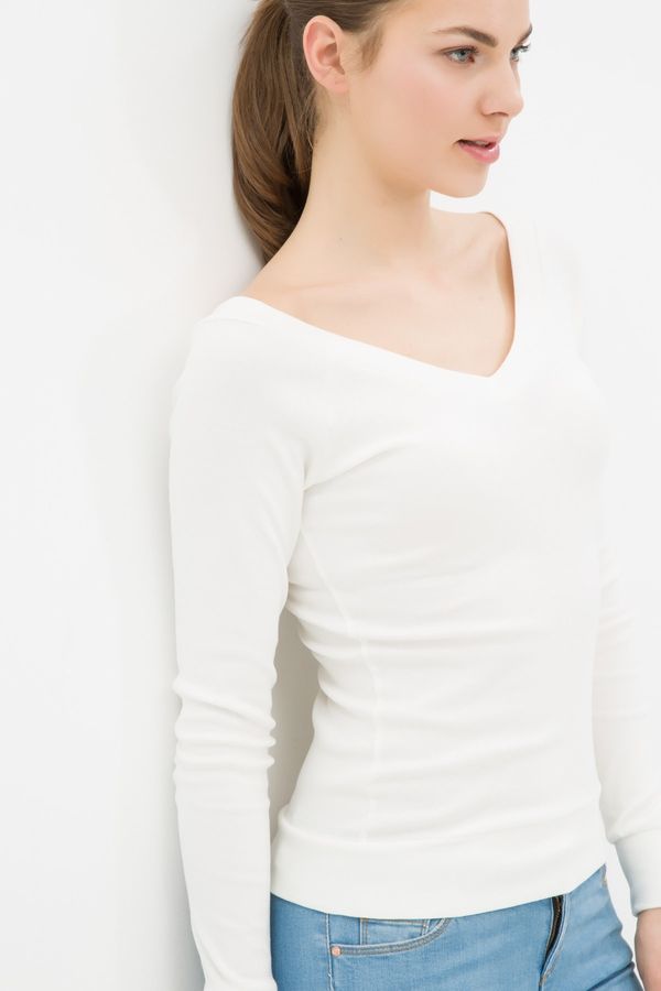 Koton Koton T-Shirt - White - Fitted