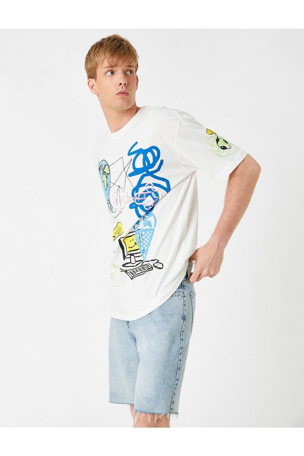 Koton Koton T-Shirt - White - Oversize