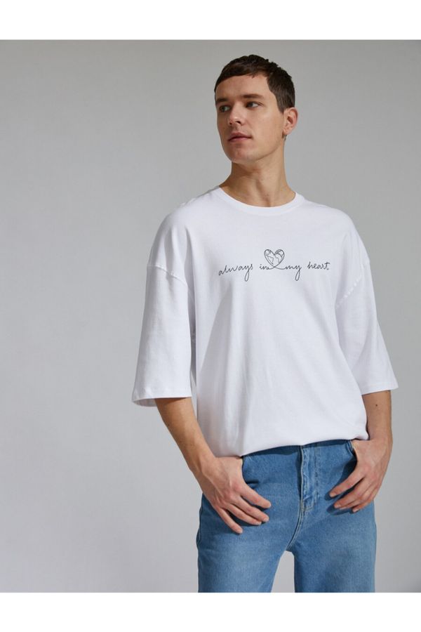 Koton Koton T-Shirt - White - Oversize