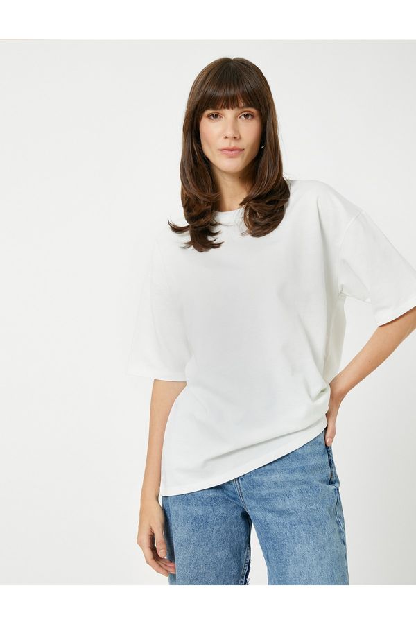 Koton Koton T-Shirt - White - Oversize