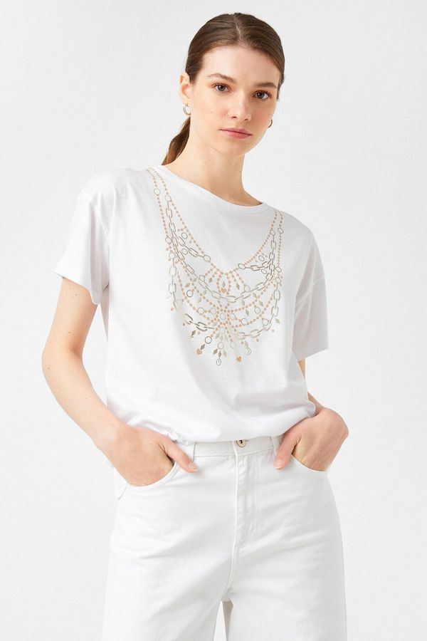 Koton Koton T-Shirt - White - Relaxed