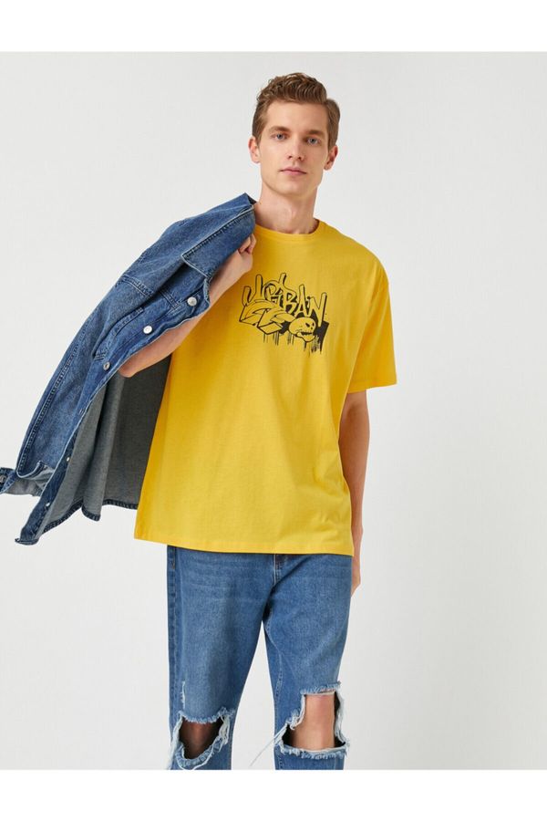 Koton Koton T-Shirt - Yellow - Oversize