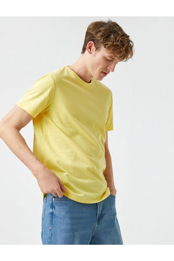 Koton Koton T-Shirt - Yellow - Regular