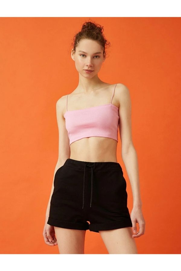 Koton Koton Thin Strap Crop Singlet