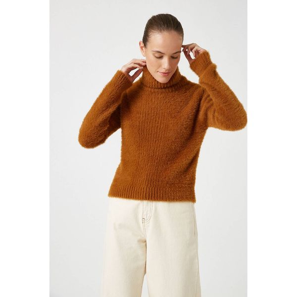 Koton Koton Turtleneck Puff Sleeve Knitwear Sweater