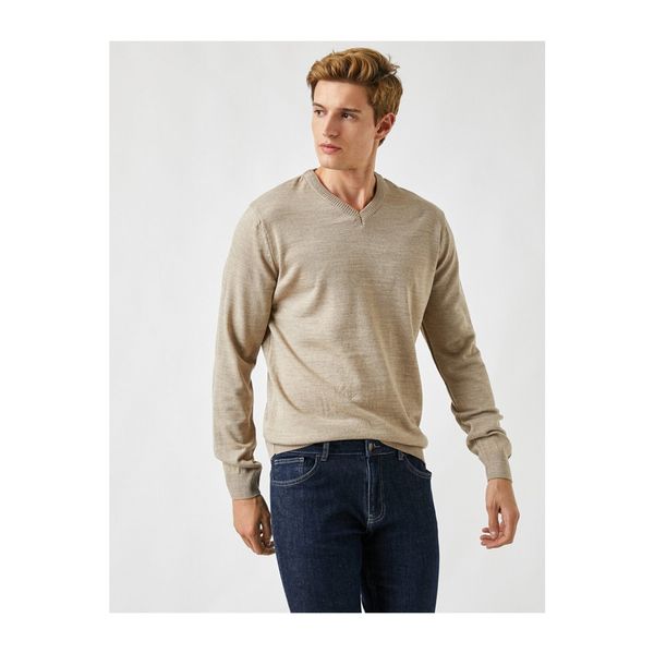 Koton Koton V Neck Basic Sweater