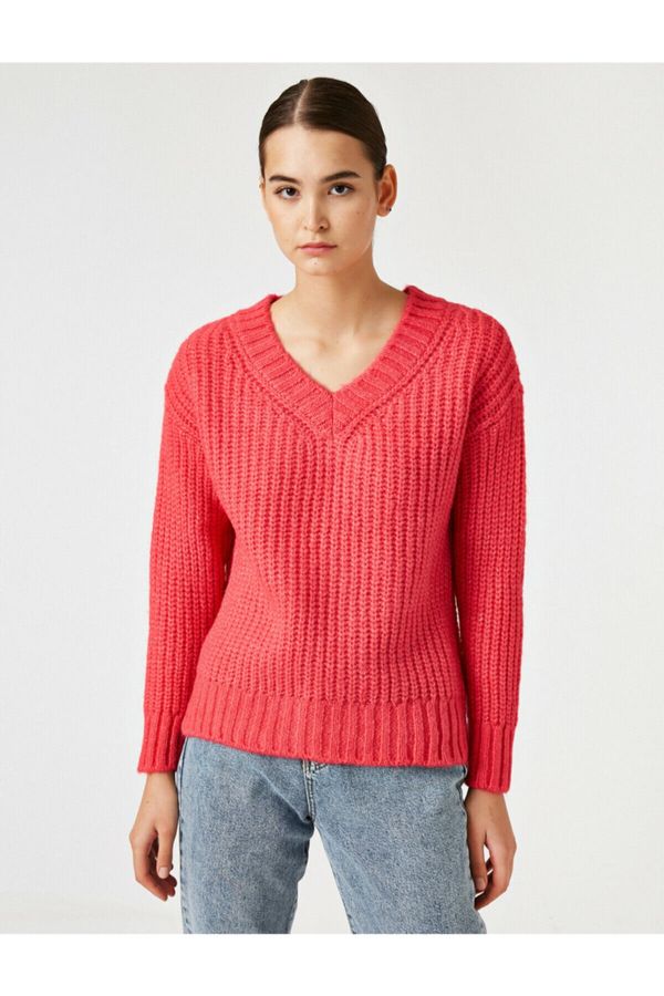 Koton Koton V Neck Knit Knitwear Sweater