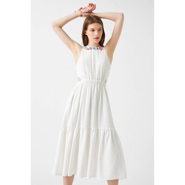 Koton Koton Women's Crimson White Dress